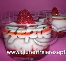 Glutenfreie Erdbeeren Mit Joghurtcreme