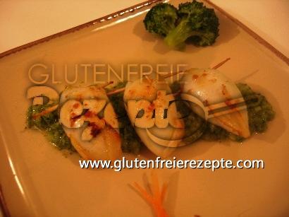 Glutenfreie Gefüllte Tintenfische Mit Broccoli Püree