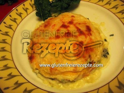 Glutenfreie Lasagne Mit Squaquerone, Spinat Und Kartoffel